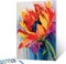 Tulip Flower Paint by Numbers for Adults – Abstract Graffiti Canvas Painting Kit, DIY Acrylic/Oil Art for Adults & Kids Beginners (Unframed)